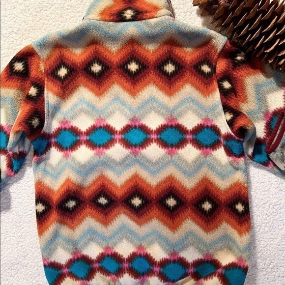 Patagonia Synchilla Snap T Fleece Aztec Timber Twist: Cinder Red Women’s xsmall - Picture 6 of 7
